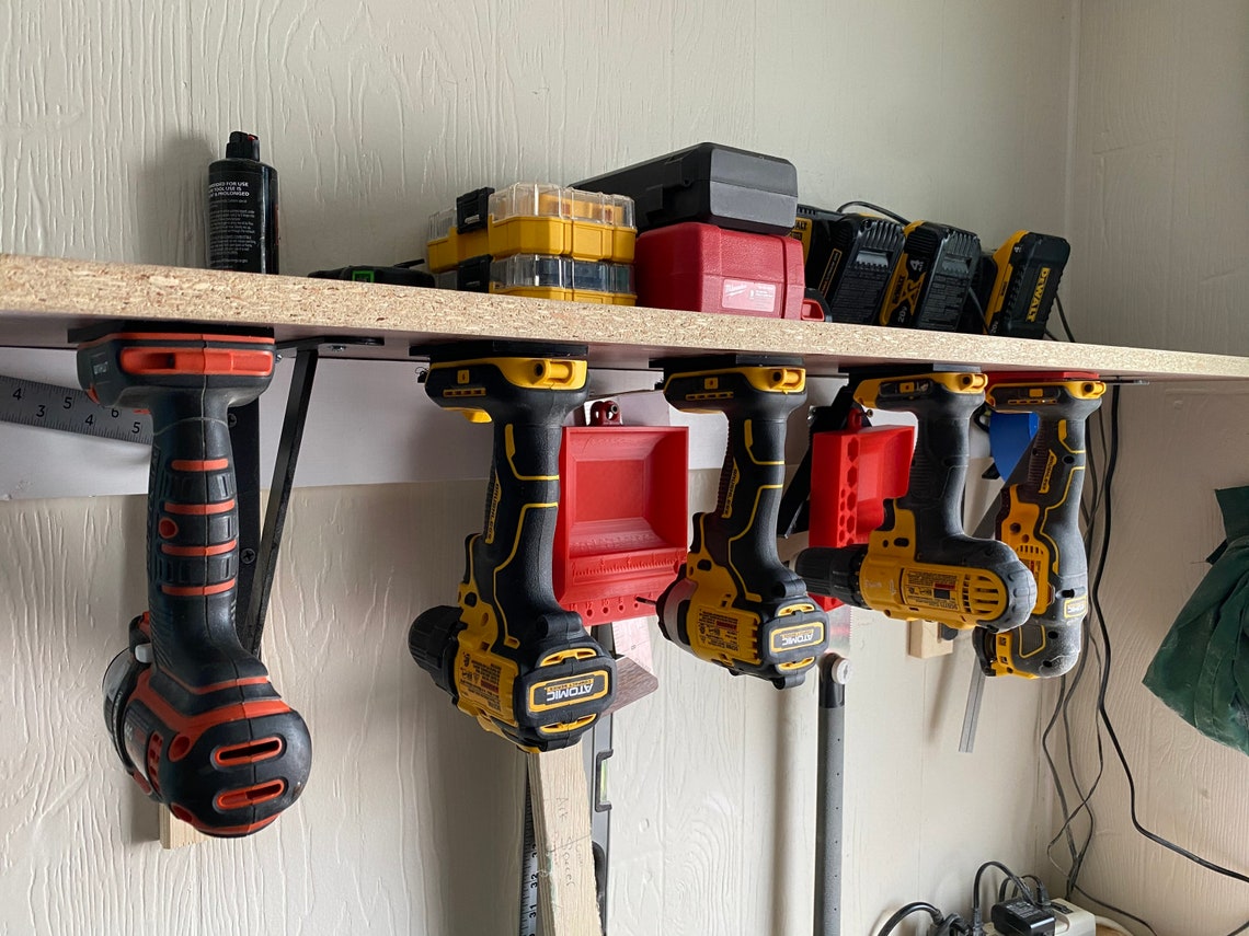 Dewalt Drill Holder 3 Pack 3D Printed Tool Holder. Mounts | Etsy