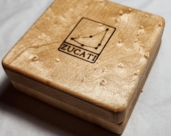 Zucati Quarter Core Birdseye White Maple dice case factory second