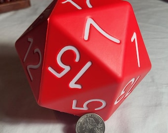 Red Single 4" Foam D20 Zucati B.F.D. (Big Foam Dice) Polyhedral Die