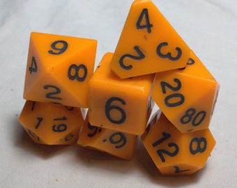 Eternal Sunshine - Perfect Plastic™ Standard Polyhedral Dice Set - Raw - Hand Waxed - Gray