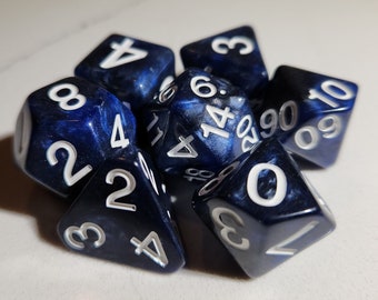 Aquatic Nightmare - White Ink - Perfect Plastic V3 Dice - Final 100 Sets