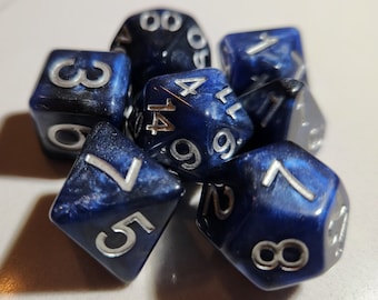 Aquatic Nightmare - Silver Ink - Perfect Plastic V3 Dice - Final 100 Sets