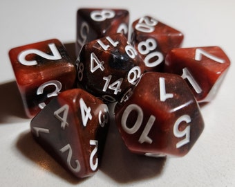 Bloody Corruption - White Ink - Perfect Plastic V3 Dice  - Final 100 Sets