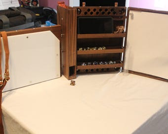 Zucati V2 Dungeon Master Screen - Master Bundle - Comes with Everything Seen - Black Walnut/Paduk