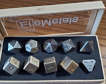 Final #17 Zucati EleMetal™ Cast Iron and Bronze Polyhedral Set - Custom- As Seen