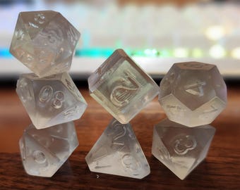 Perfect Polish™ (Matte) - Summer Mist - Perfect Plastic™ Translucent Polyhedral Dice Set