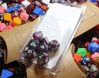 Perfect Plastic™ Celestial Polyhedral Dice Set - Nebula Purple - Polished
