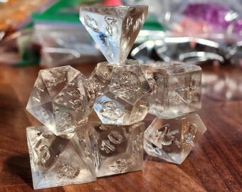 Summer Mist - Perfect Plastic™ Translucent Polyhedral Dice Set - Raw