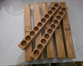 10 Pocket Oak Dice Case