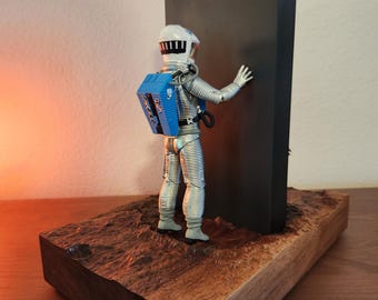 Slate Monolith Art Piece: Walnut Base & Figures - Limited Edition