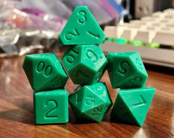 IMGMBDMT Green - Perfect Plastic™ Standard Polyhedral Dice Set - Raw