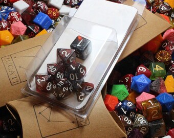 Perfect Plastic™ Celestial Polyhedral Dice Set - Red Dwarf - Polished