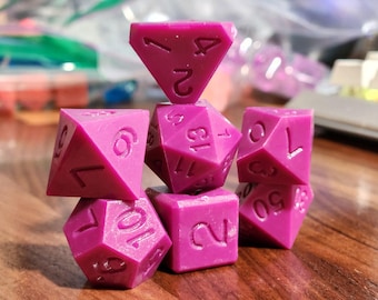 Haze Purple - Perfect Plastic™ Standard Polyhedral Dice Set - Raw