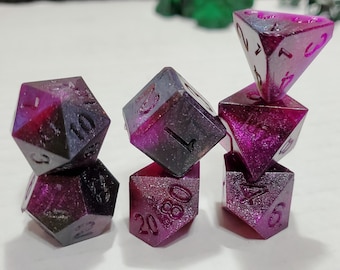 Nebula Purple - V1 Celestial - Perfect Plastic™ Celestial Polyhedral Dice Set