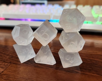 Perfect Polish™ (Matte) - Glacier - Perfect Plastic™ Translucent Polyhedral Dice Set