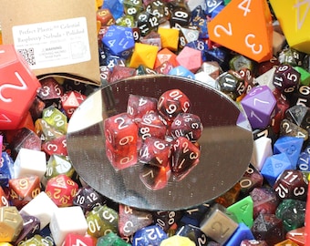 Perfect Plastic™ Celestial Polyhedral Dice Set - Raspberry Nebula - Polished
