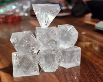 Glacier - Perfect Plastic™ Translucent Polyhedral Dice Set - Raw