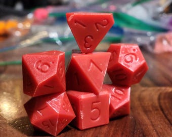 Duvall Clay - Perfect Plastic™ Standard Polyhedral Dice Set - Raw