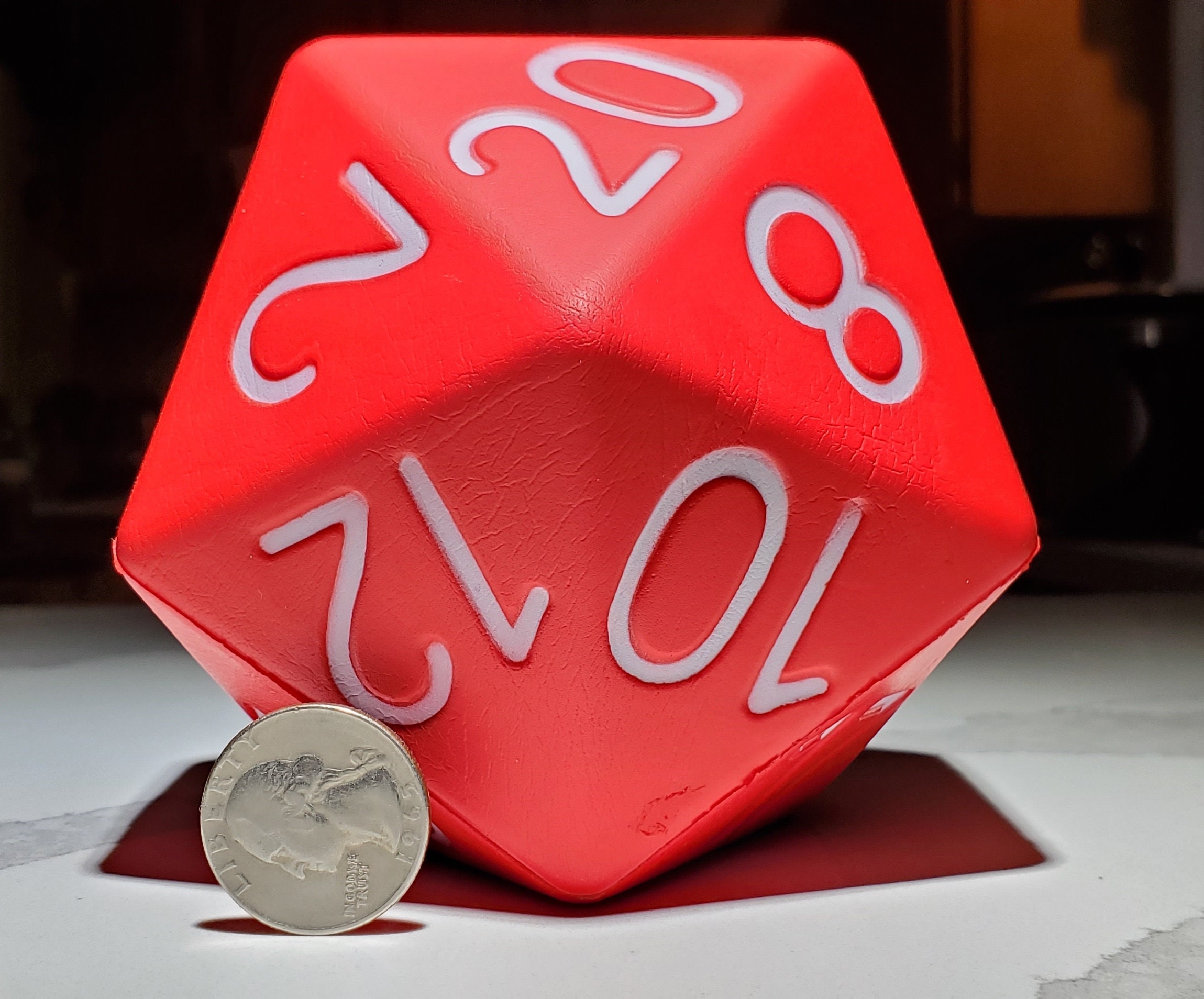 Lower Price! Single 4 Foam D20 Zucati B.F.D. (Big Foam Dice) Polyhedral Die