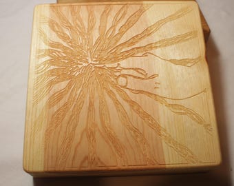 Zucati Dice Base Player Core V1 Original Standard (Case - Vault - Holder) in Pine with Engraving