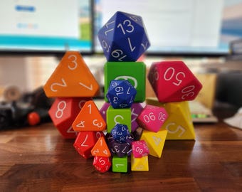 Zucati M.F.D. (Mini Foam Dice) - 1"  Polyhedral Foam Tabletop Gaming Dice