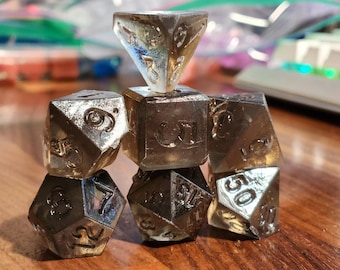 Wood Smoke - Perfect Plastic™ Translucent Polyhedral Dice Set - Raw