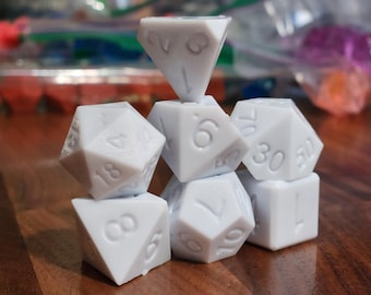 Snow Blind - Perfect Plastic™ Standard Polyhedral Dice Set - Raw