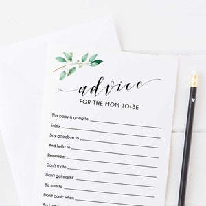 Baby Prediction and Advice Cards Minimalist Baby Shower Predictions BPA-024 Editable Baby Predictions Template Baby Shower Game Baby Prediction and Advice Cards Minimalist Baby Shower Predictions BPA-024 Editable Baby Predictions Template Baby Shower Game