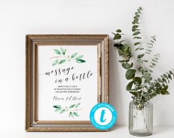 message in a bottle sign etsy
