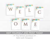 Tropical Bridal Shower Banner Unlimited Custom Banner Baby