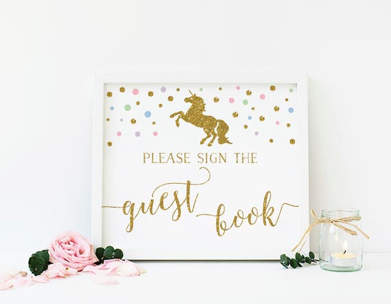 Unicorn Party Guestbook Sign Unicorn Guest Book Sign Unicorn Baby Unicorn Party Guestbook Sign Unicorn Guest Book Sign Unicorn Baby