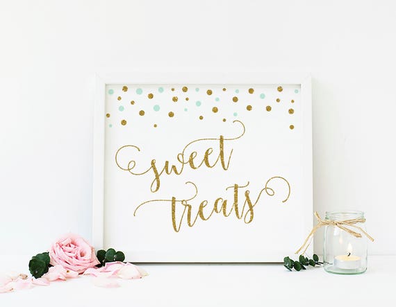 8 Printable Signs Twinkle Little Star Mint Green Gold Baby Shower Table Signs