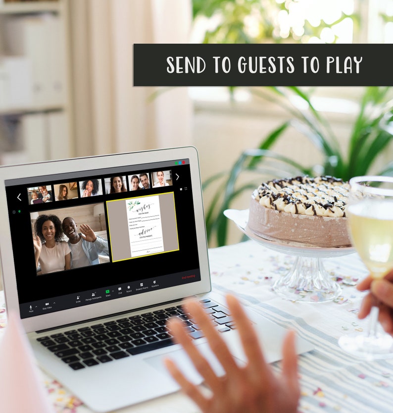 Virtual Baby Shower Games Zoom Baby Shower Games Greenery Baby Etsy