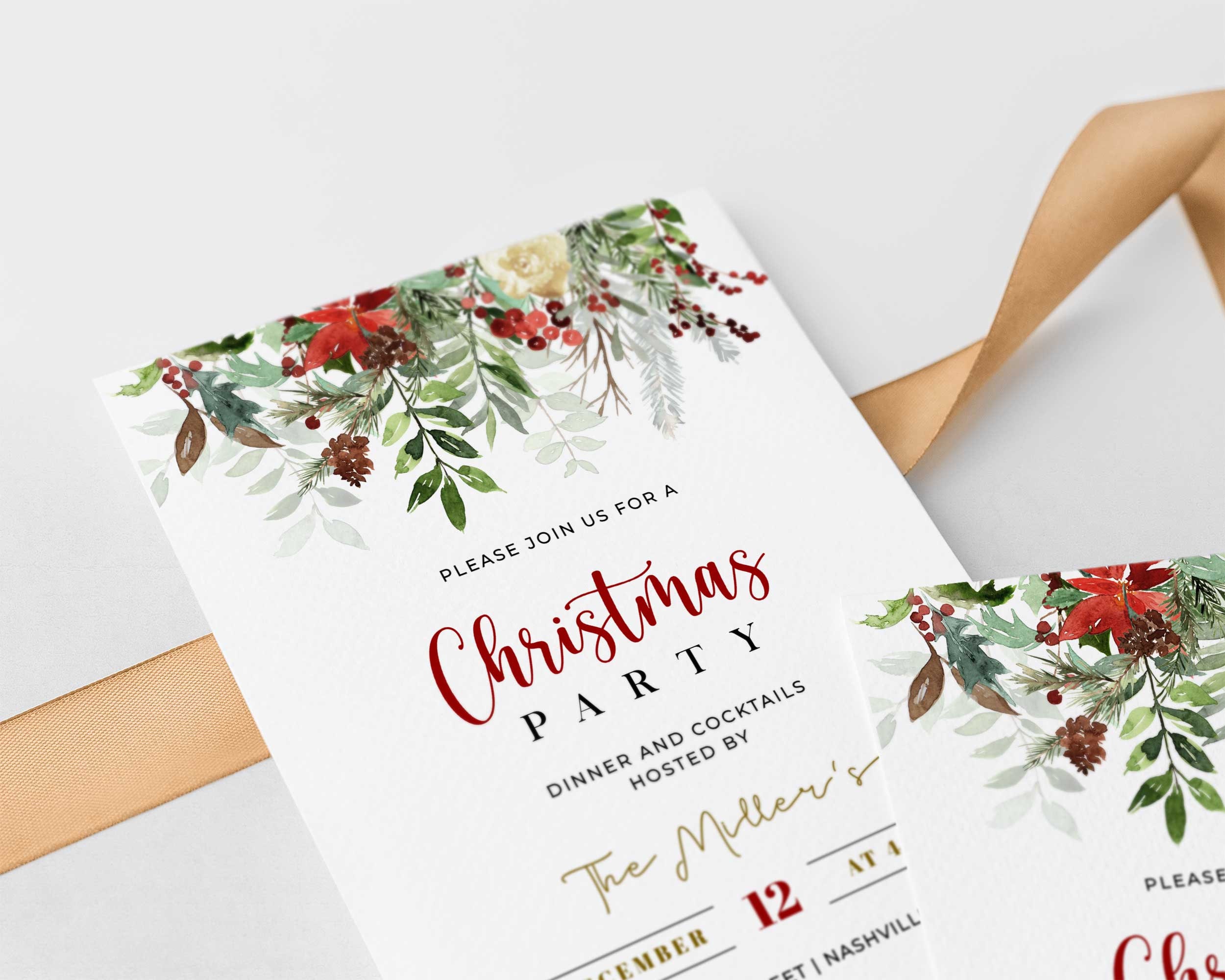 Christmas Party Invite Printable Christmas Invitation | Etsy