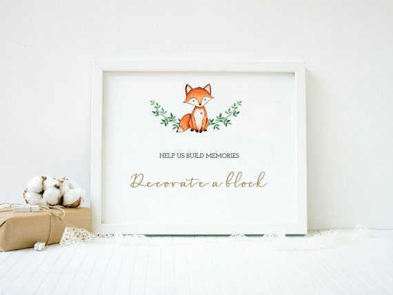 block decorating baby shower