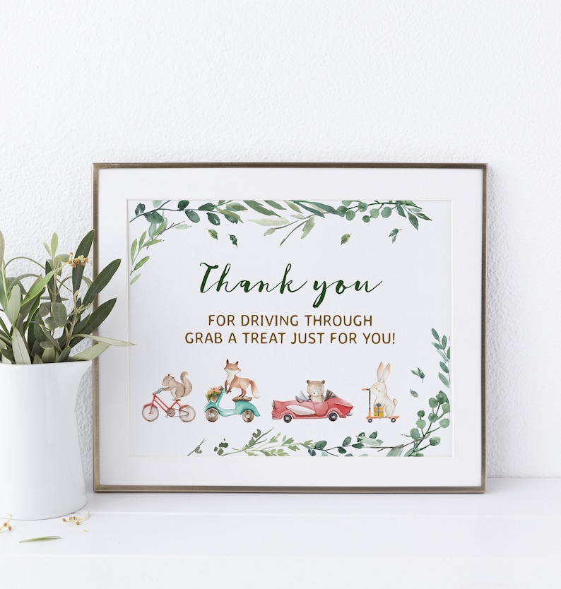 DriveBy Party Sign Drive By Baby Shower Sign Favor Sign Etsy