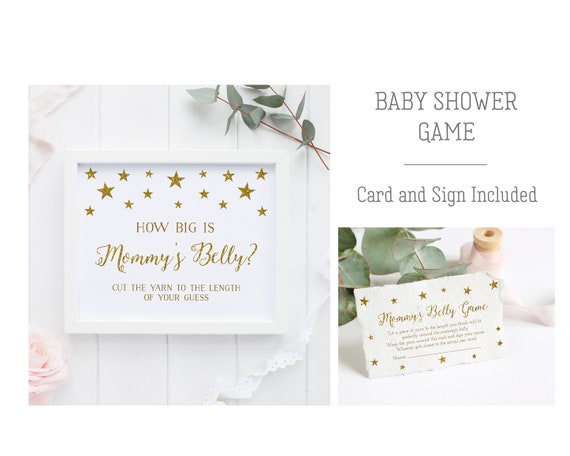 Guess The Size Of Mommy's Belly, Twinkle Twinkle Little Star Baby Shower Game, How Big Is Mommy's Belly, Gender Neutral, Printable - SG1 Il_570xn