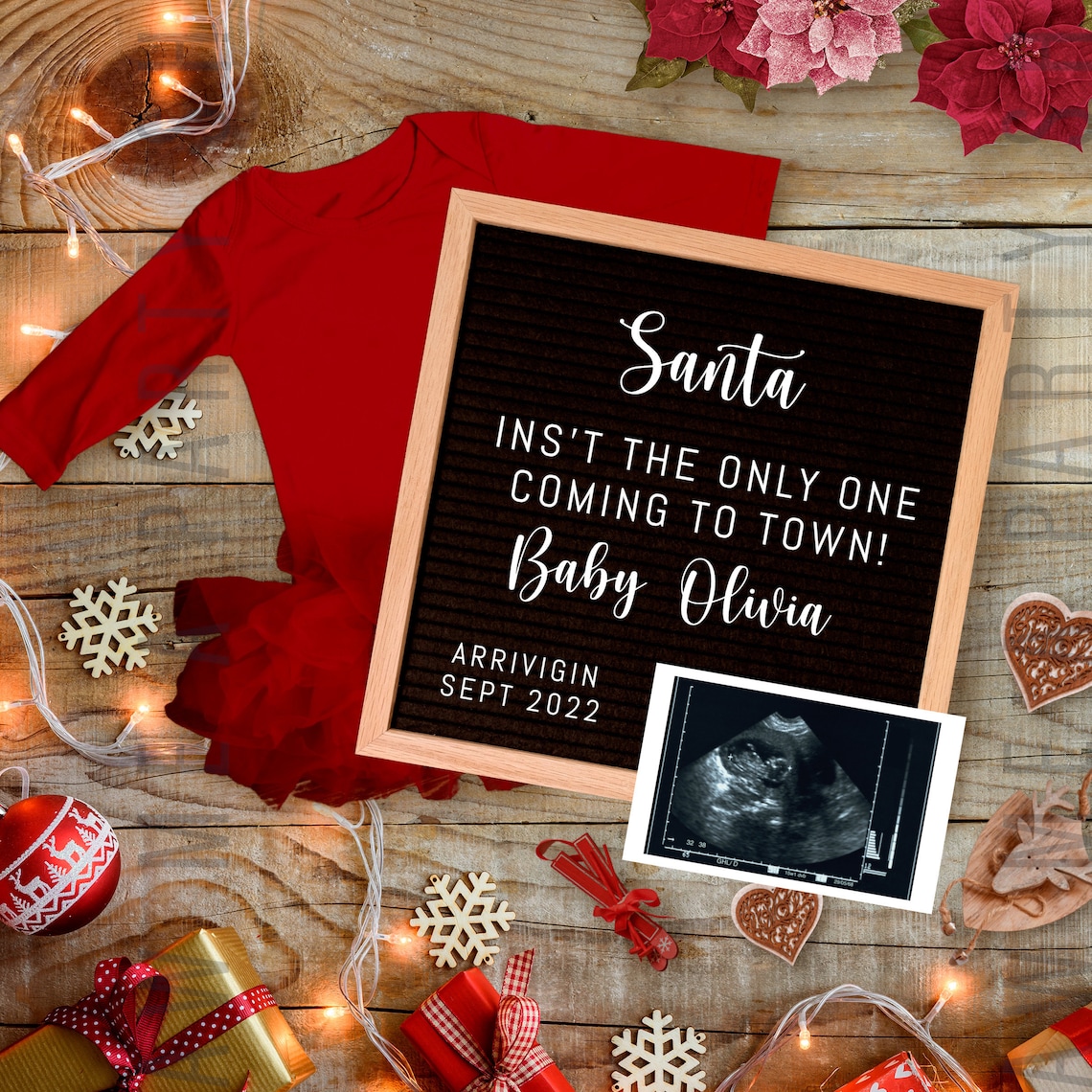 christmas-baby-announcement-digital-baby-announcement-baby-etsy