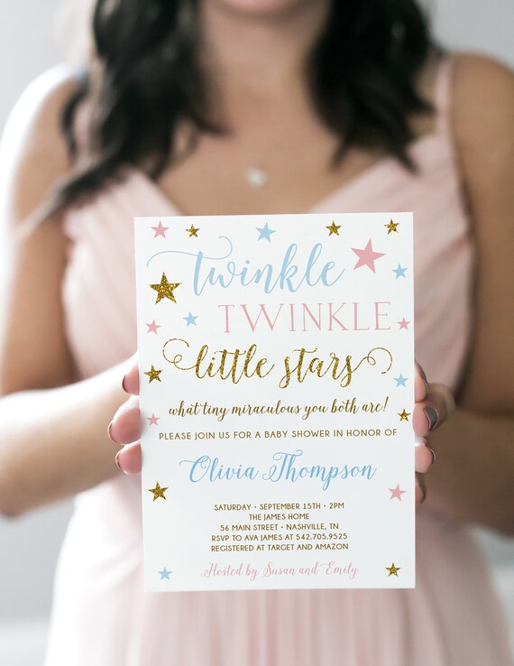 Twin Baby Shower Invitation Boy And Girl Twinkle Little Star Invite Baby Twins Invitation Printable Sg6 By Draw Me A Party Catch My Party Twin Baby Shower Invitation Boy And Girl Twinkle Little Star Invite Baby Twins Invitation Printable Sg6 By Draw Me A Party Catch My Party