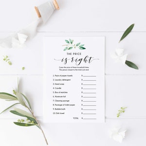 EDITABLE Price is Right Bridal Shower Game, the Price is Right Bridal ...