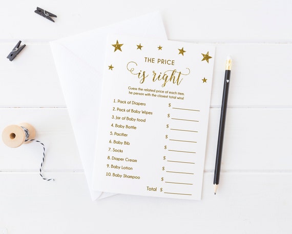 Twinkle Little Star Price is Right Baby Shower Game Printable Guess The Price Gender Neutral Baby Shower Activity - SG1 Il_570xn