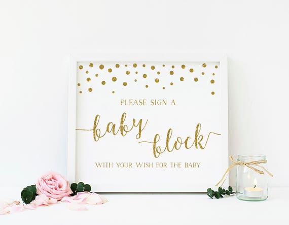 Sign A Baby Block Decorate A Block Baby Shower Guest Book Sign