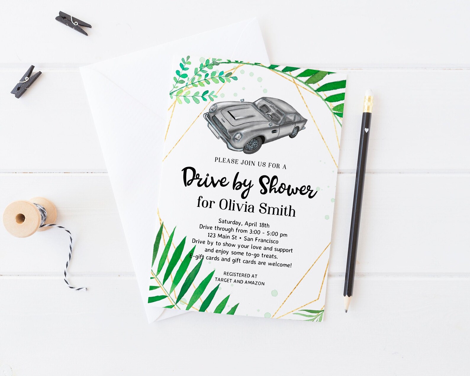 Boy Driveby Baby Shower Invitation Drive Through Baby Shower Etsy