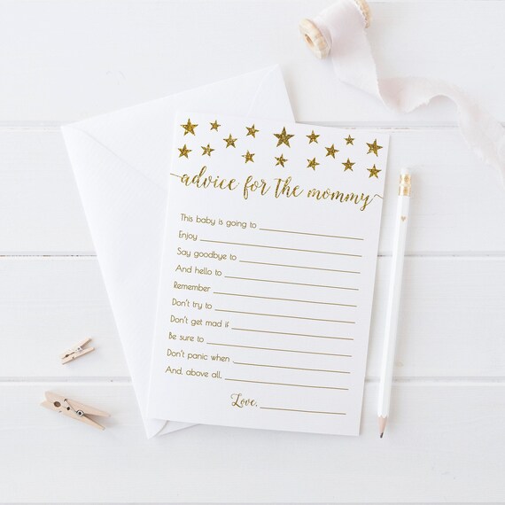 Twinkle Twinkle Little Star Advice For Mommy Baby Shower, Advice Cards and Sign, Baby Shower Activity, Printable, Instant Download - SG1 Il_570xn
