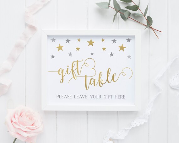 baby shower gift table sign