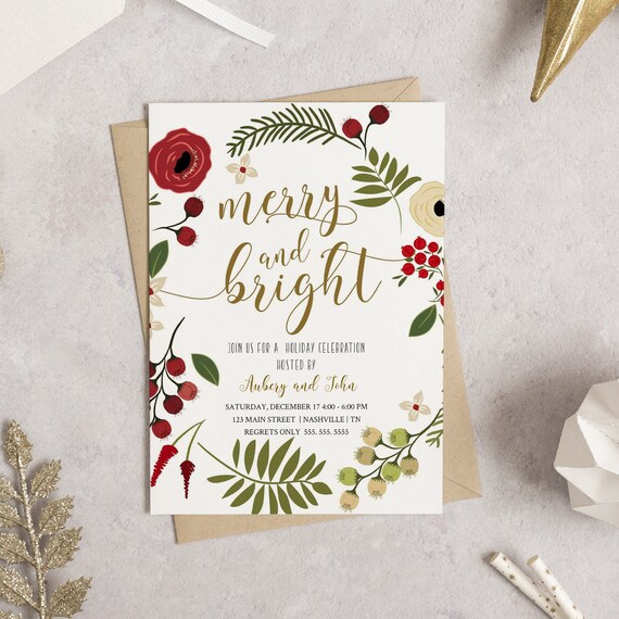 christmas invitations christmas party invitation printable etsy