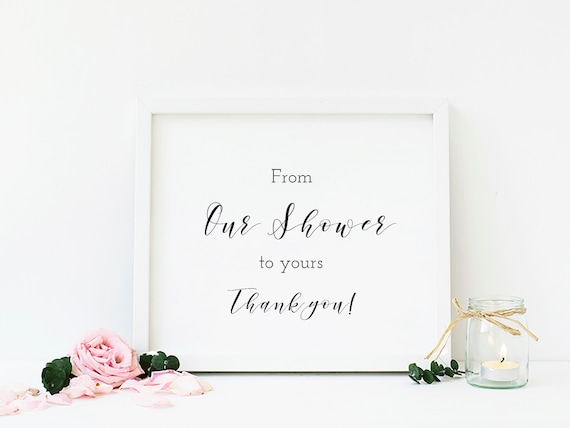 Shower Favor Sign From Our Shower To Yours Printable Favors | Etsy