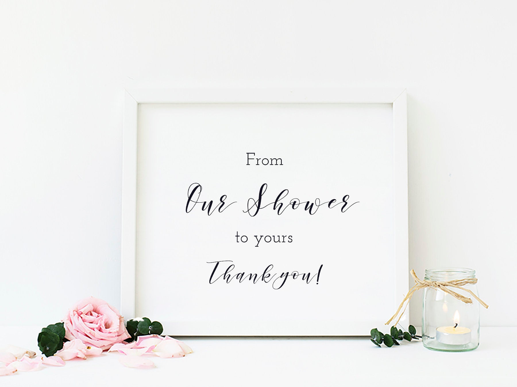 Shower Favor Sign From Our Shower To Yours Printable Favors | Etsy