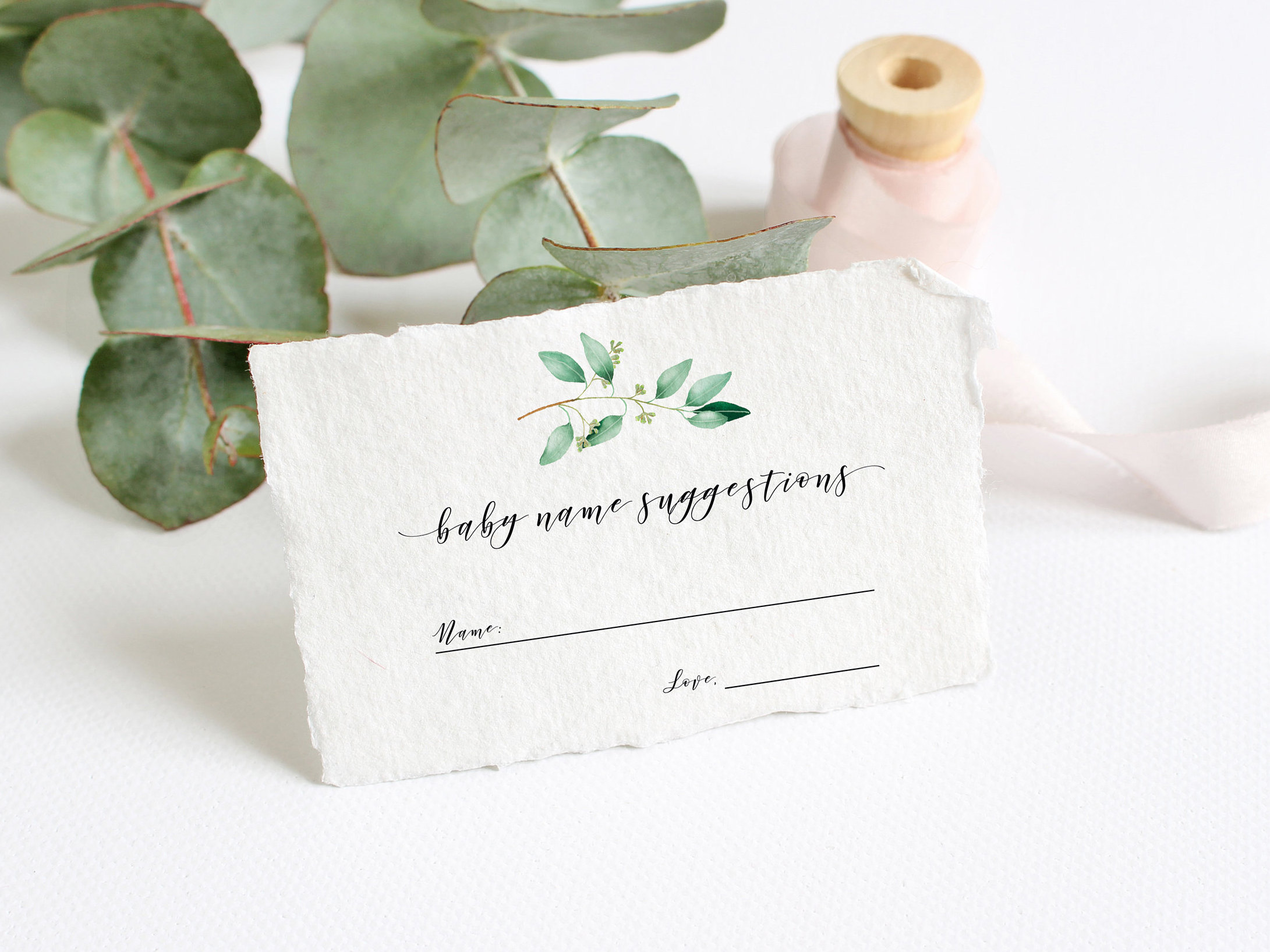 Baby Name Suggestion Card Printable Baby Name Game Gender Etsy