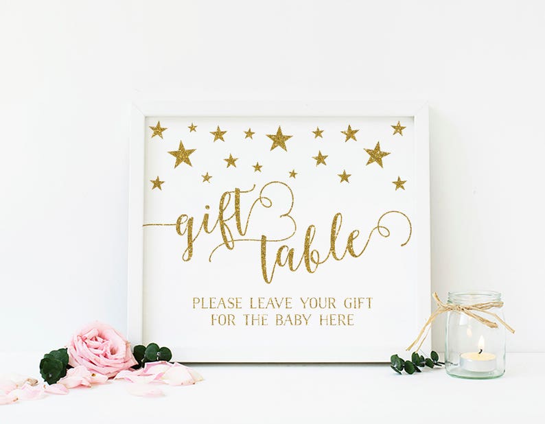 Twinkle Little Star Gift Table Sign Twinkle Baby Shower Gifts Etsy